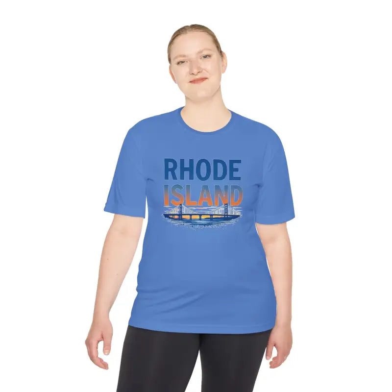 Rhode Island Graphic Unisex Moisture Wicking Tee for All - Ocean State Styles