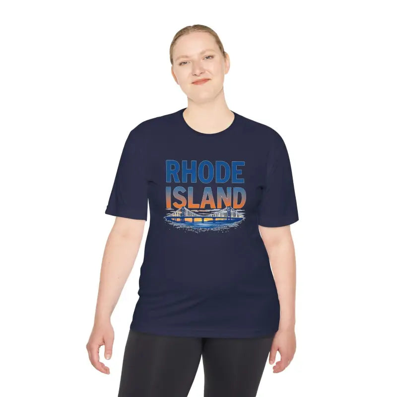 Rhode Island Graphic Unisex Moisture Wicking Tee for All - Ocean State Styles