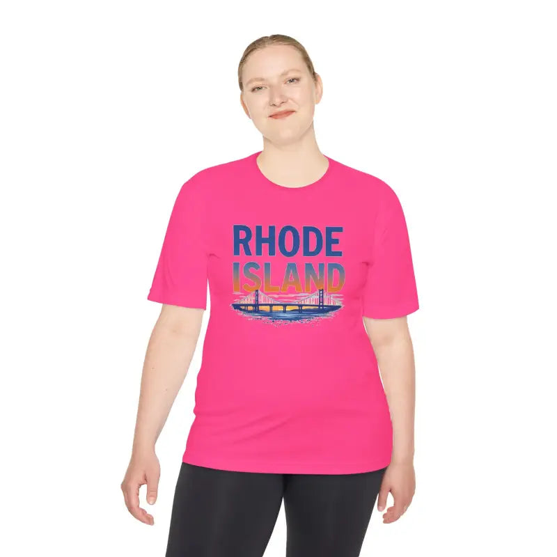 Rhode Island Graphic Unisex Moisture Wicking Tee for All - Ocean State Styles