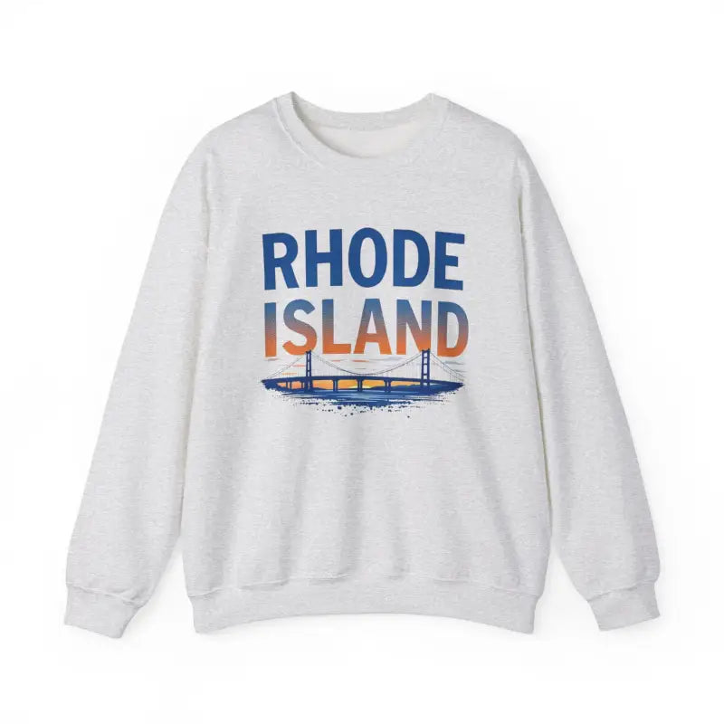 White Rhode Island sweatshirt featured in the Rhode Island Sunset Crewneck Sweatshirt