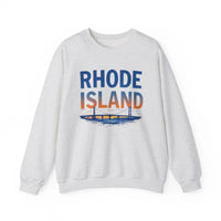 Rhode Island Sunset Crewneck Sweatshirt Black White Pink Unisex Pullover - Ocean State Styles