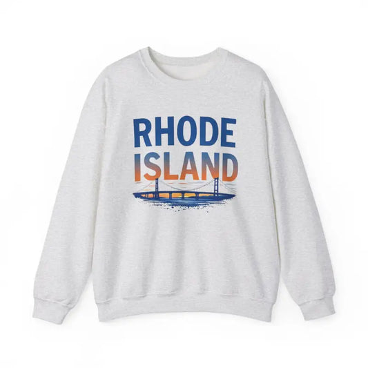 Rhode Island Sunset Crewneck Sweatshirt Black White Pink Unisex Pullover - Ocean State Styles