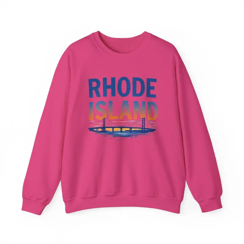 Pink Rhode Island sweatshirt from the Rhode Island Sunset Crewneck collection