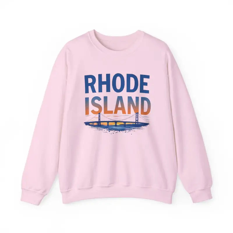 Pink Rhode Island sweatshirt featured in Rhode Island Sunset Crewneck Sweatshirt collection