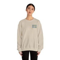Rhode Island Nautical Map Sweatshirt in Beige White Navy Blue - Ocean State Styles