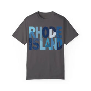 Rhode Island Unisex Garment Dyed Summer T Shirt Vibrant Style - Ocean State Styles