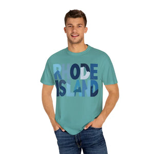 Rhode Island Unisex Garment Dyed Summer T Shirt Vibrant Style - Ocean State Styles