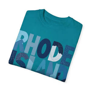 Rhode Island Unisex Garment Dyed Summer T Shirt Vibrant Style - Ocean State Styles