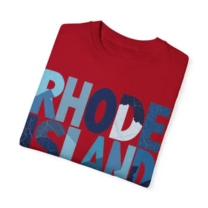 Rhode Island Unisex Garment Dyed Summer T Shirt Vibrant Style - Ocean State Styles