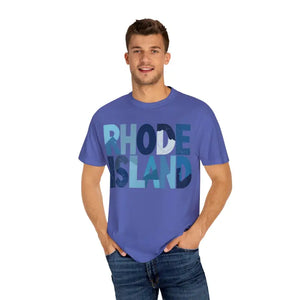 Rhode Island Unisex Garment Dyed Summer T Shirt Vibrant Style - Ocean State Styles