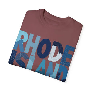 Rhode Island Unisex Garment Dyed Summer T Shirt Vibrant Style - Ocean State Styles
