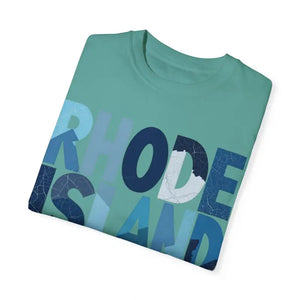 Rhode Island Unisex Garment Dyed Summer T Shirt Vibrant Style - Ocean State Styles