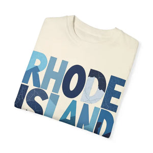 Rhode Island Unisex Garment Dyed Summer T Shirt Vibrant Style - Ocean State Styles