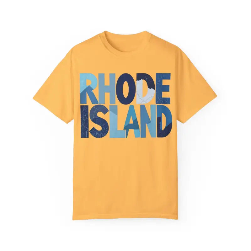 Rhode Island Unisex Garment Dyed Summer T Shirt Vibrant Style - Ocean State Styles