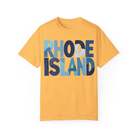 Rhode Island Unisex Garment Dyed Summer T Shirt Vibrant Style - Ocean State Styles