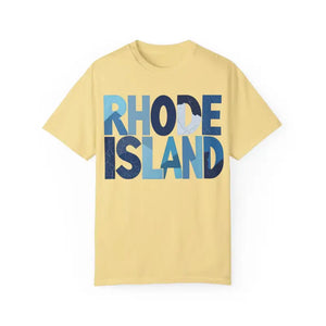 Rhode Island Unisex Garment Dyed Summer T Shirt Vibrant Style - Ocean State Styles