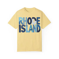 Rhode Island Unisex Garment Dyed Summer T Shirt Vibrant Style - Ocean State Styles
