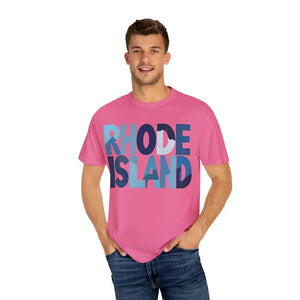 Rhode Island Unisex Garment Dyed Summer T Shirt Vibrant Style - Ocean State Styles