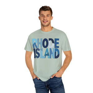 Rhode Island Unisex Garment Dyed Summer T Shirt Vibrant Style - Ocean State Styles