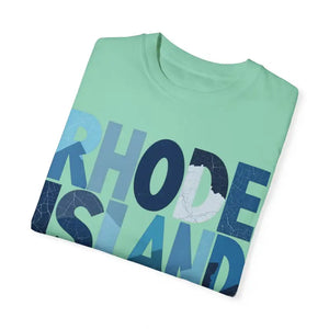 Rhode Island Unisex Garment Dyed Summer T Shirt Vibrant Style - Ocean State Styles