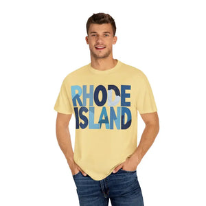 Rhode Island Unisex Garment Dyed Summer T Shirt Vibrant Style - Ocean State Styles