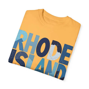 Rhode Island Unisex Garment Dyed Summer T Shirt Vibrant Style - Ocean State Styles