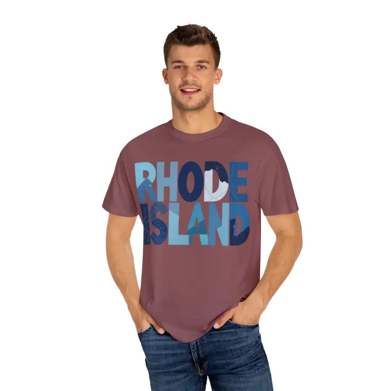 Rhode Island Unisex Garment Dyed Summer T Shirt Vibrant Style - Ocean State Styles