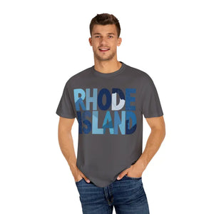 Rhode Island Unisex Garment Dyed Summer T Shirt Vibrant Style - Ocean State Styles