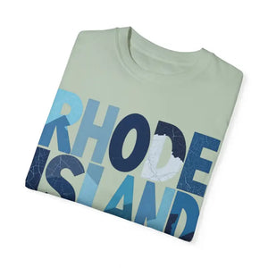 Rhode Island Unisex Garment Dyed Summer T Shirt Vibrant Style - Ocean State Styles