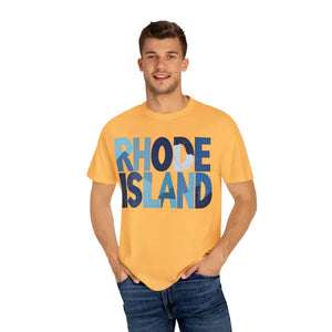 Rhode Island Unisex Garment Dyed Summer T Shirt Vibrant Style - Ocean State Styles