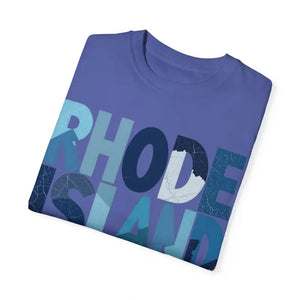 Rhode Island Unisex Garment Dyed Summer T Shirt Vibrant Style - Ocean State Styles