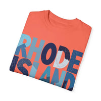 Rhode Island Unisex Garment Dyed Summer T Shirt Vibrant Style - Ocean State Styles