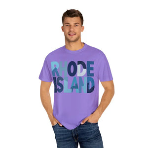 Rhode Island Unisex Garment Dyed Summer T Shirt Vibrant Style - Ocean State Styles