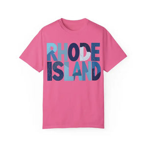 Rhode Island Unisex Garment Dyed Summer T Shirt Vibrant Style - Ocean State Styles