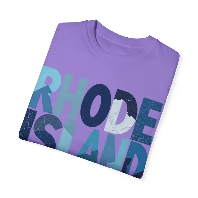 Rhode Island Unisex Garment Dyed Summer T Shirt Vibrant Style - Ocean State Styles