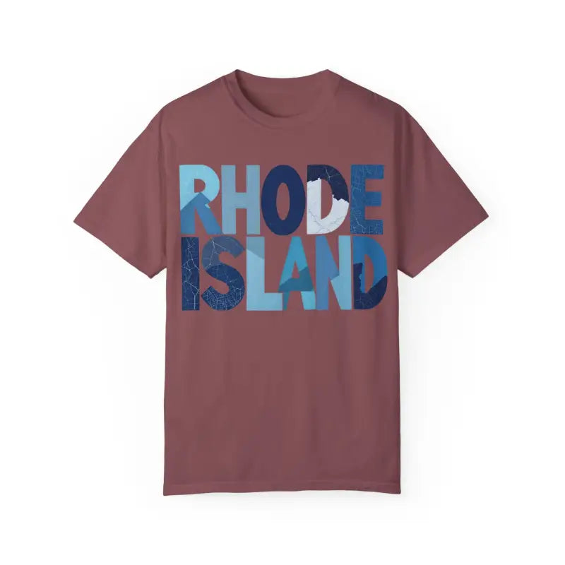 Rhode Island Unisex Garment Dyed Summer T Shirt Vibrant Style - Ocean State Styles