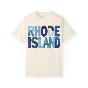 Rhode Island Unisex Garment Dyed Summer T Shirt Vibrant Style - Ocean State Styles