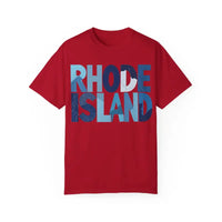 Rhode Island Unisex Garment Dyed Summer T Shirt Vibrant Style - Ocean State Styles