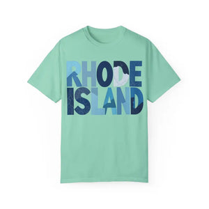 Rhode Island Unisex Garment Dyed Summer T Shirt Vibrant Style - Ocean State Styles