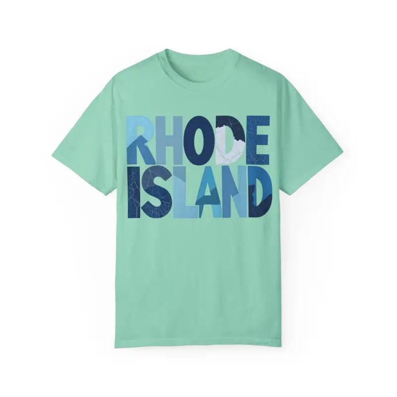 Rhode Island Unisex Garment Dyed Summer T Shirt Vibrant Style - Ocean State Styles