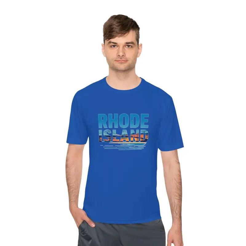 Rhode Island Unisex Moisture Wicking T Shirt for Travel - Ocean State Styles