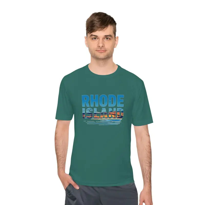 Rhode Island Unisex Moisture Wicking T Shirt for Travel - Ocean State Styles