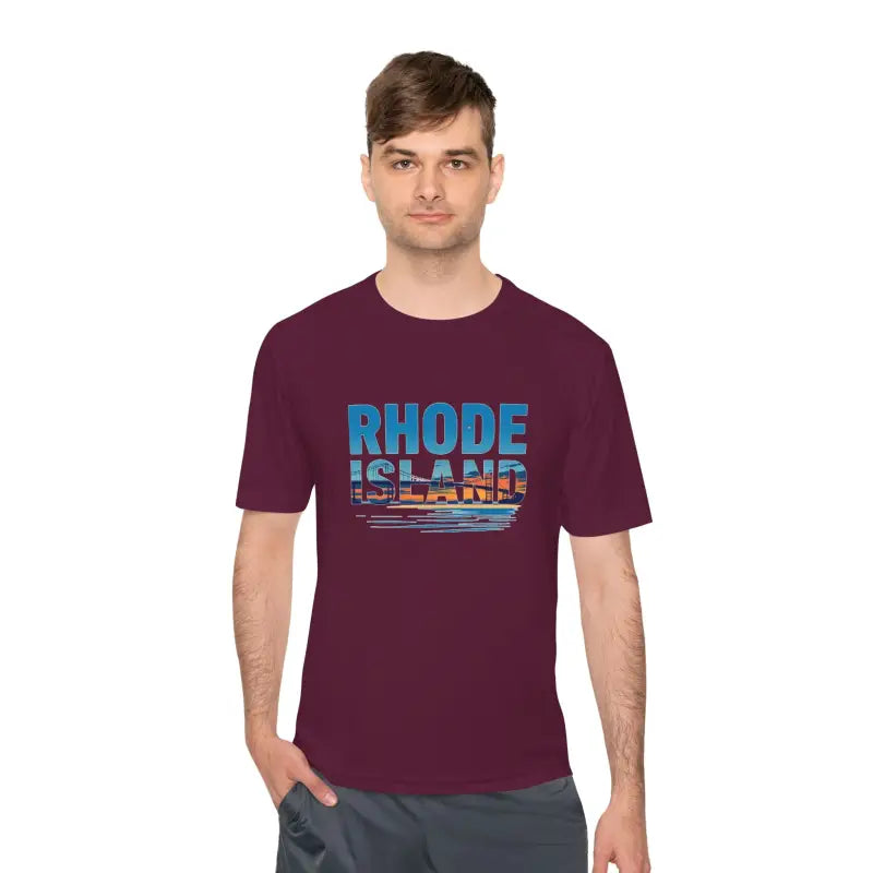 Rhode Island Unisex Moisture Wicking T Shirt for Travel - Ocean State Styles