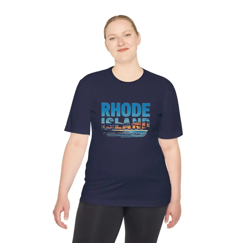 Rhode Island Unisex Moisture Wicking T Shirt for Travel - Ocean State Styles