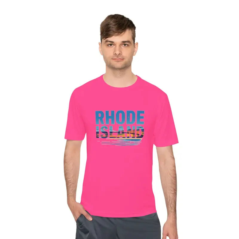 Rhode Island Unisex Moisture Wicking T Shirt for Travel - Ocean State Styles