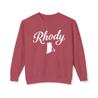 Rhody Sweatshirt Collection Featuring Rhode Island Outline Unisex Lightweight Crewneck - Ocean State Styles