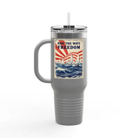 Ride The Wave Of Freedom 40oz Travel Mug - Ocean State Styles