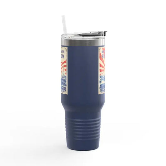Ride The Wave Of Freedom 40oz Travel Mug - Ocean State Styles