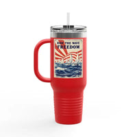 Ride The Wave Of Freedom 40oz Travel Mug - Ocean State Styles