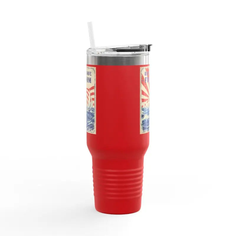 Ride The Wave Of Freedom 40oz Travel Mug - Ocean State Styles